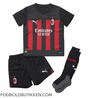 AC Milan Davide Calabria #2 Hjemmebanetrøje Børn 2022-23 Kortærmet (+ Korte bukser)